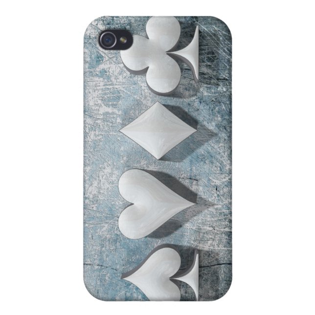 3D Artwork "Poker Suits" iPhone Hoesje (Achterkant)