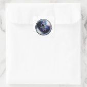 3D Astronaut in Space Bubble Galaxy Sticker (Tas)