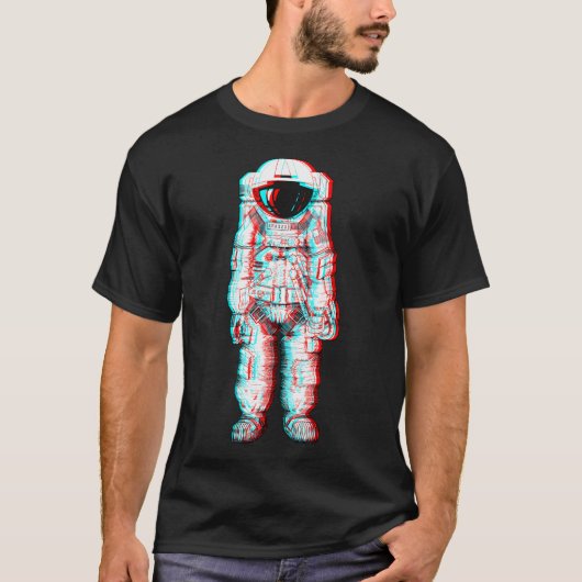 3D-astronaut T-shirt (Voorkant)