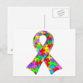 3D Autisme awareness puzzle lint Briefkaart (Voorkant / Achterkant)