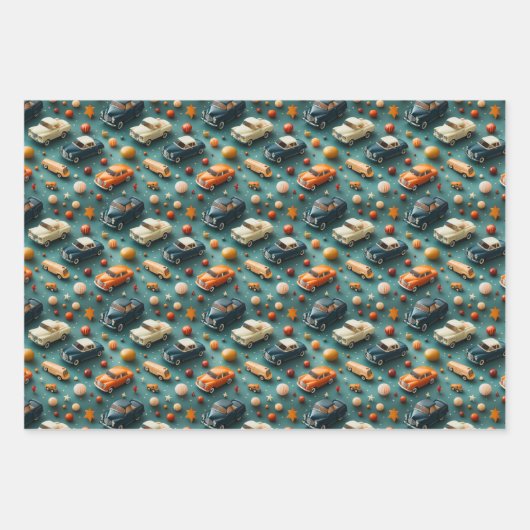 3D auto avontuur inpakpapier (Voorkant 2)