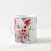 3D Baby Varken mok Wrap, 3D mok Wrap ontwerp (Voorkant links)