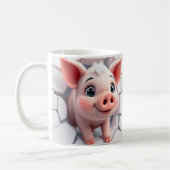 3D Baby Varken mok Wrap, 3D mok Wrap ontwerp (Links)