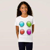 3D Ball Buttonnen Meisje Borst Terug T-shirt Grapp (Voorkant volledig)