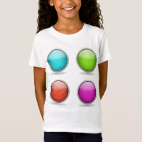 3D Ball Buttonnen Meisje Borst Terug T-shirt Grapp