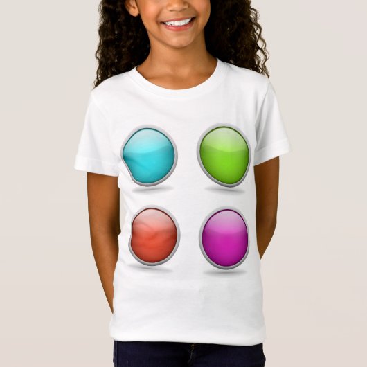 3D Ball Buttonnen Meisje Borst Terug T-shirt Grapp (Voorkant)