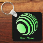 3D-Ball mit grünen Streifen - Sleutelhanger (Voorkant)