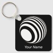 3D-Ball mit weißen Streifen -  Sleutelhanger (Voorkant)