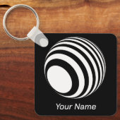 3D-Ball mit weißen Streifen -  Sleutelhanger (Voorkant)