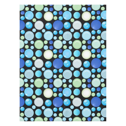 3D Balls Pattern.01.b Black BG Tafelkleed (Voorkant)