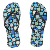 3D Balls Pattern.01.b Black BG Teenslippers (Voetbed)