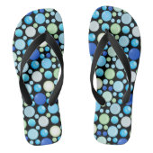 3D Balls Pattern.01.b Black BG Teenslippers (Voetbed)