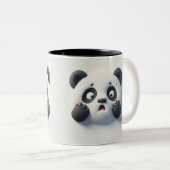3D Bang Panda Beer Funny Animals Tweekleurige Koffiemok (Voorkant rechts)