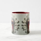 3D Bang Turkije Grappige Dieren Tweekleurige Koffiemok (Center)