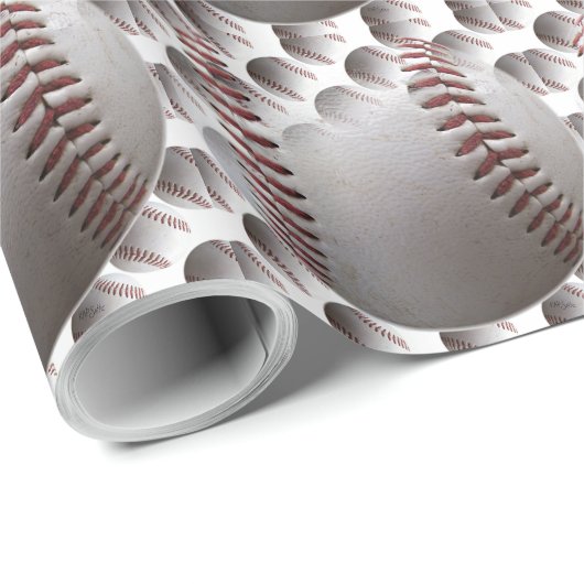 3D Baseballen Cadeaupapier (Rol Hoek)
