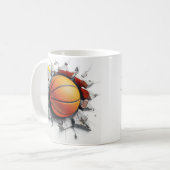 3D basketbal mok wrap, 3D mok ontwerp (Voorkant links)