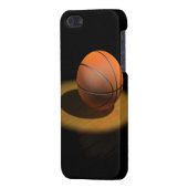 3d Basketball in Spotlight iPhone Hoesje (Achterkant Links)