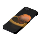 3d Basketball in Spotlight iPhone Hoesje (Onderkant)