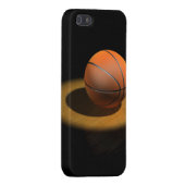 3d Basketball in Spotlight iPhone Hoesje (Achterkant Rechts)