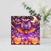 3D bats pumpkins halloween (Staand voorkant)
