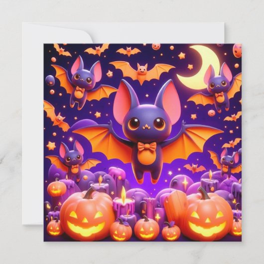 3D bats pumpkins halloween (Voorkant)
