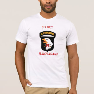 3D BCT 101st Abn White T-shirt met gestreept gewee