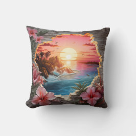 3D beach cushion Kussen
