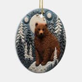 3D Beer kerstdier Keramisch Ornament (Rechts)