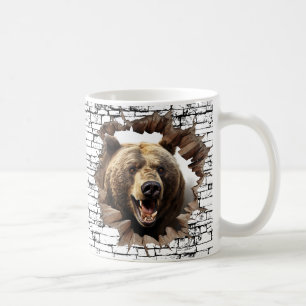 3D Beer Muurbreuk Kunst – Realistisch Safari Koffiemok