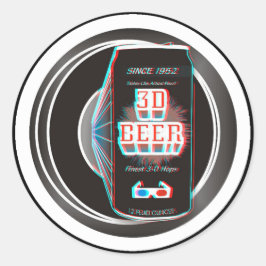 3D BEER! RONDE STICKER