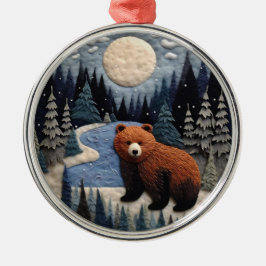 3D Beer Woodland Dierlijke Kerstdagen Metalen Ornament