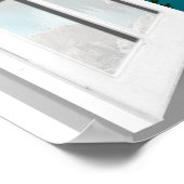 3D bergen en meer landschap nep raam uitzicht Poster (Hoek)