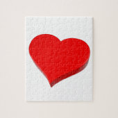 3D Big Red Heart Legpuzzel (Verticaal)
