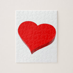 3D Big Red Heart Legpuzzel