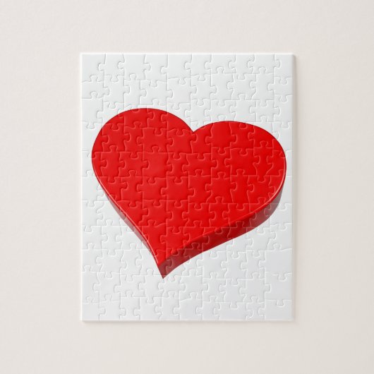 3D Big Red Heart Legpuzzel (Verticaal)