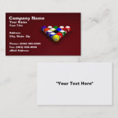 3D Billiard Balls Visitekaartje (Voorkant / Achterkant)