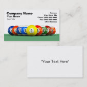 3D Billiard Balls Visitekaartje (Voorkant / Achterkant)