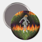 3D Biomechannequin Naadloos Vuur & Candycorn Magneet (Voorkant / Achterkant)