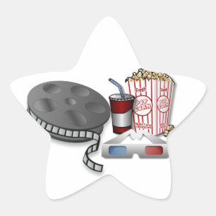 3D Bioscoop Ster Sticker