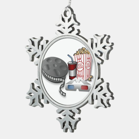 3D Bioscoop Tin Sneeuwvlok Ornament (Rechts)