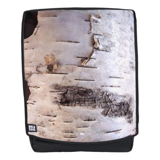 3D Birch Bark Fotografie Rugtassen (Voorkant)