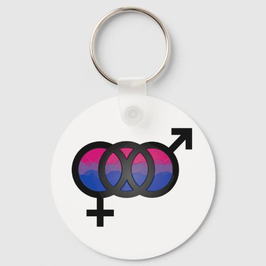 3D Bisexual Symbool Sleutelhanger (Voorkant)