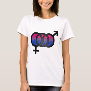 3D Bisexual Symbool T-shirt