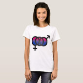 3D Bisexual Symbool T-shirt (Voorkant volledig)