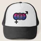 3D Bisexual Symbool Trucker Pet (Voorkant)