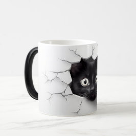 3D Black Cat Magische Mok