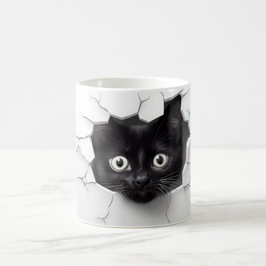 3D Black Cat Magische Mok (Center)