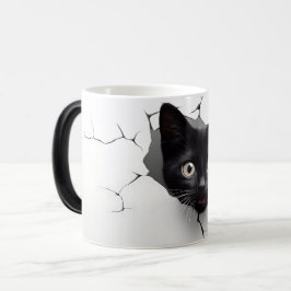 3D Black Cat Magische Mok