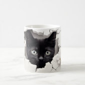 3D Black Cat Magische Mok (Center)