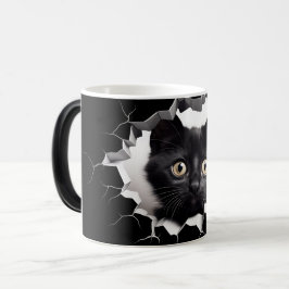 3D Black Cat Magische Mok
